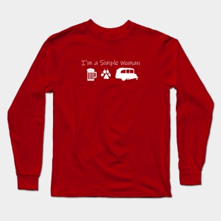 Airstream Basecamp "I'm a Simple Woman" - Beer, Dogs & Basecamp T-Shirt (White Imprint) T-Shirt T-Shirt Long Sleeve T-Shirt